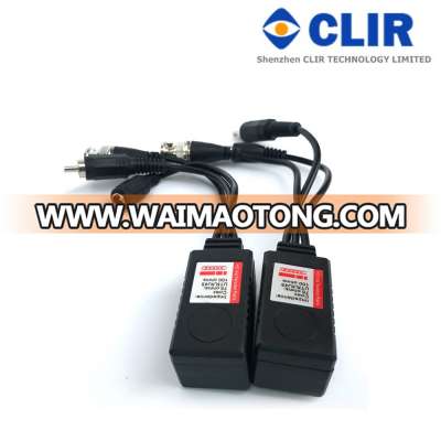 1 channel CCTV Video Balun ,Power video Audio Twisted pair transmitter